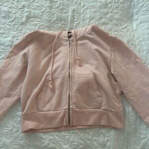 Brandy Melville light pink cropped sweatshirt